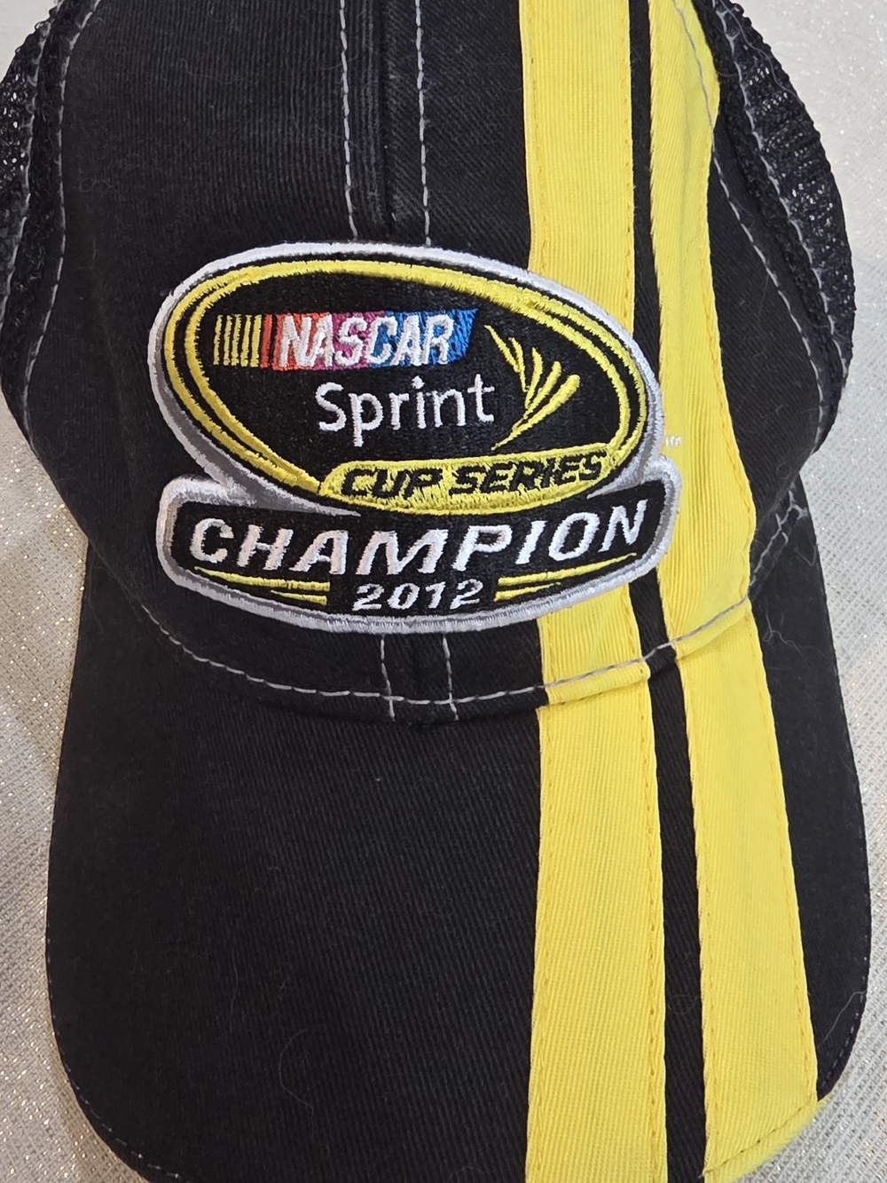 Nascar Black and Yellow Sprint Cup Champion Hat